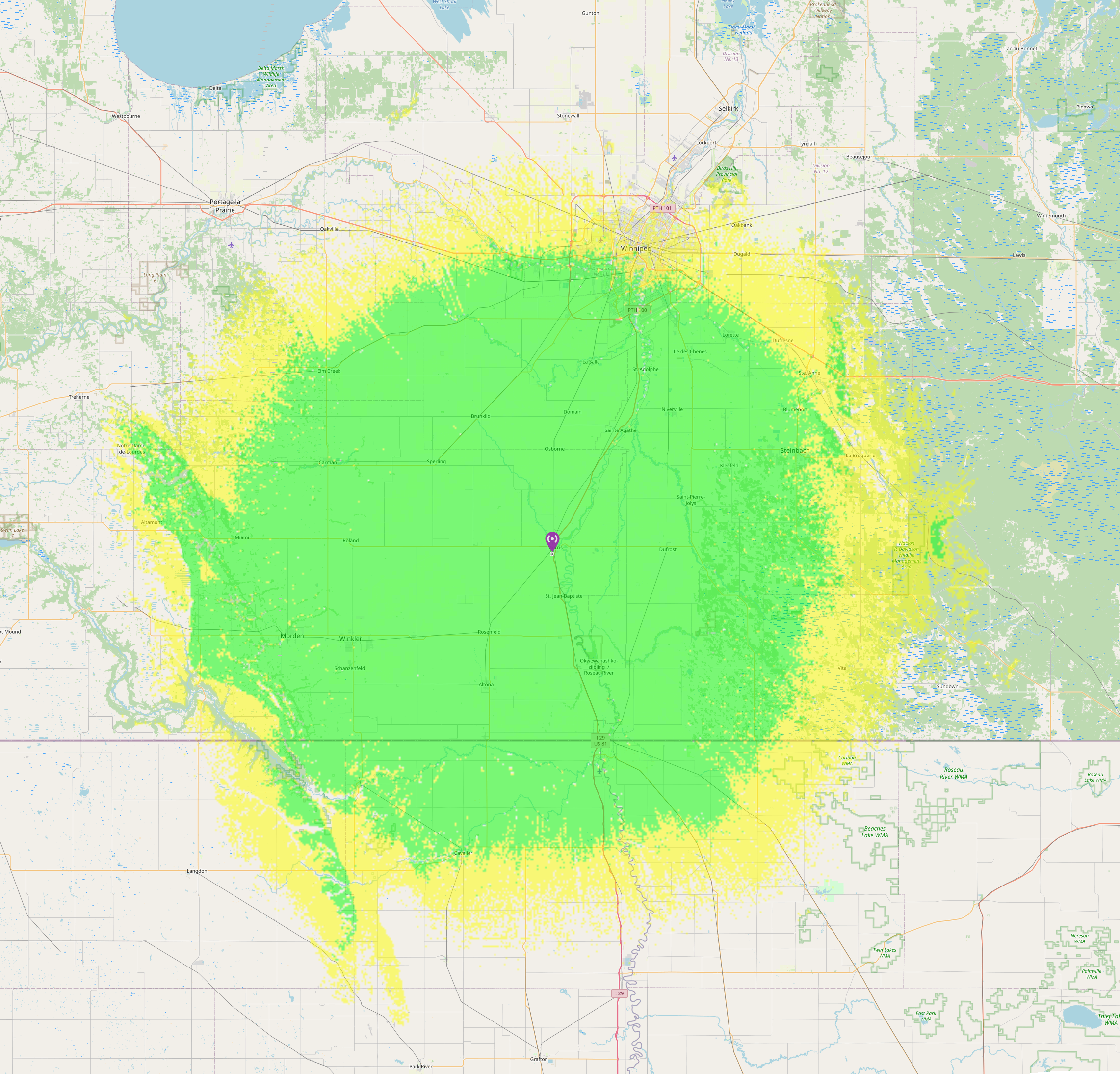 VE4CDN Coverage Map