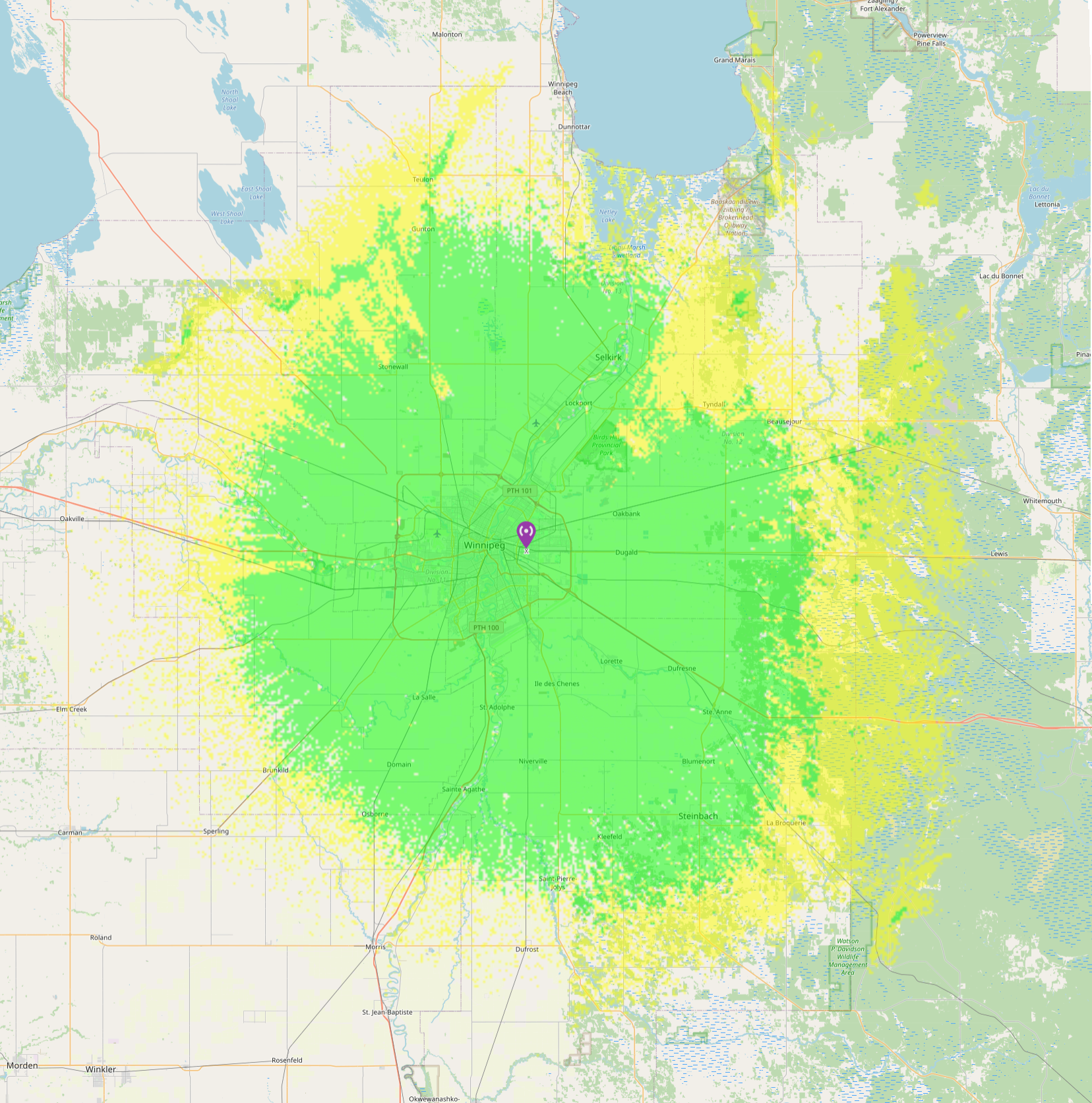VE4CNR Coverage Map